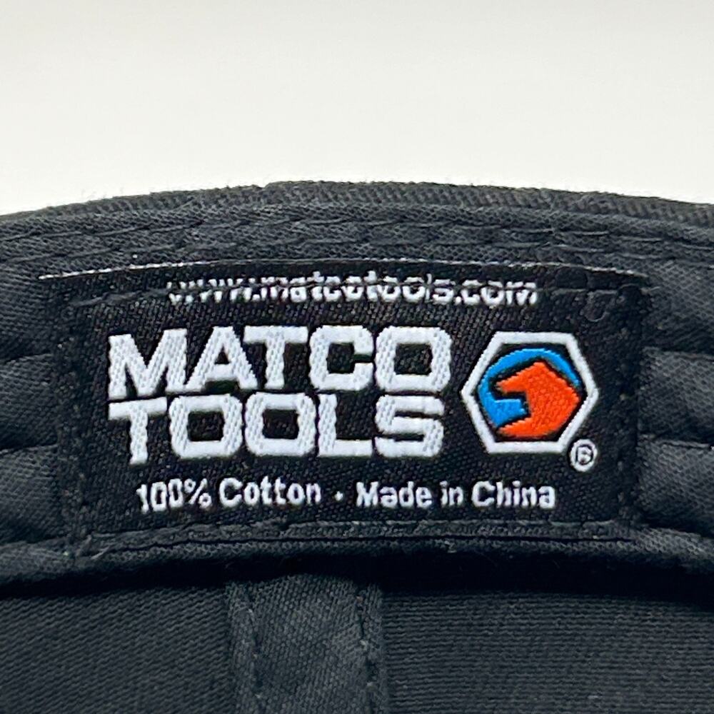 Matco Tools Hat Cap Mechanic Auto Repair Logo 6 Panel Strapback Black - Picture 10 of 12